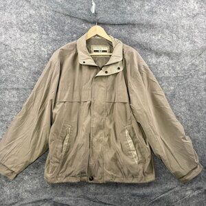 Members Only Jacket Mens M Beige Full Zip Spring Fall Casualwear Bomber